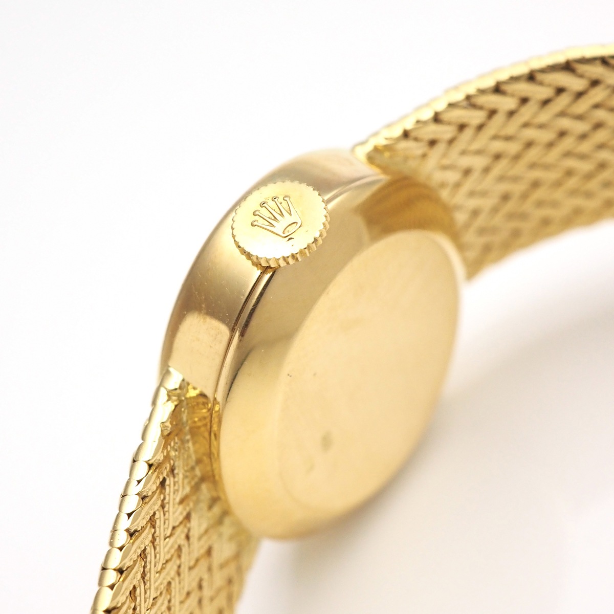 アンティークウォッチ ロレックス Orchid オーバル YGケース テクスチャブレスレット