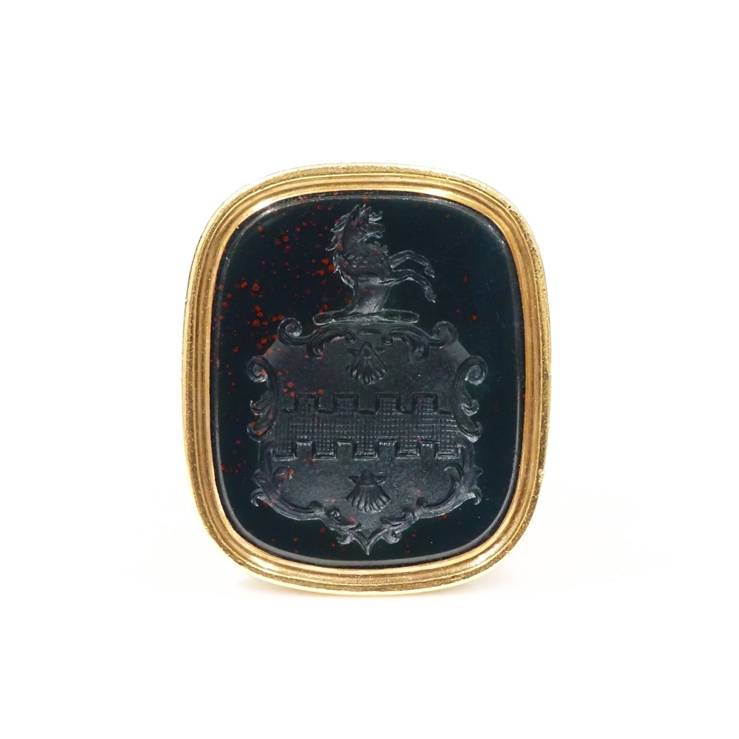 アンティークジュエリー その他ジュエリー ブラッドストーン インタリオ フォブシール