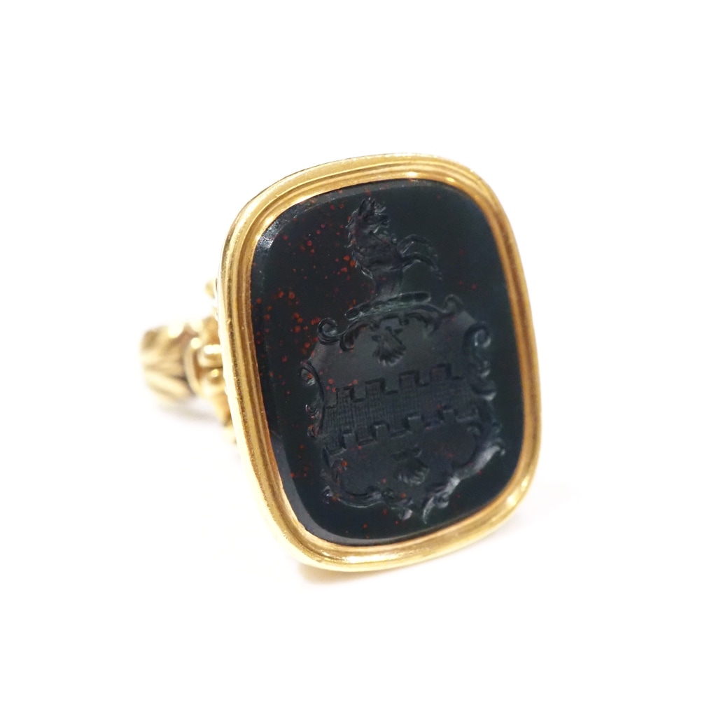 アンティークジュエリー その他ジュエリー ブラッドストーン インタリオ フォブシール
