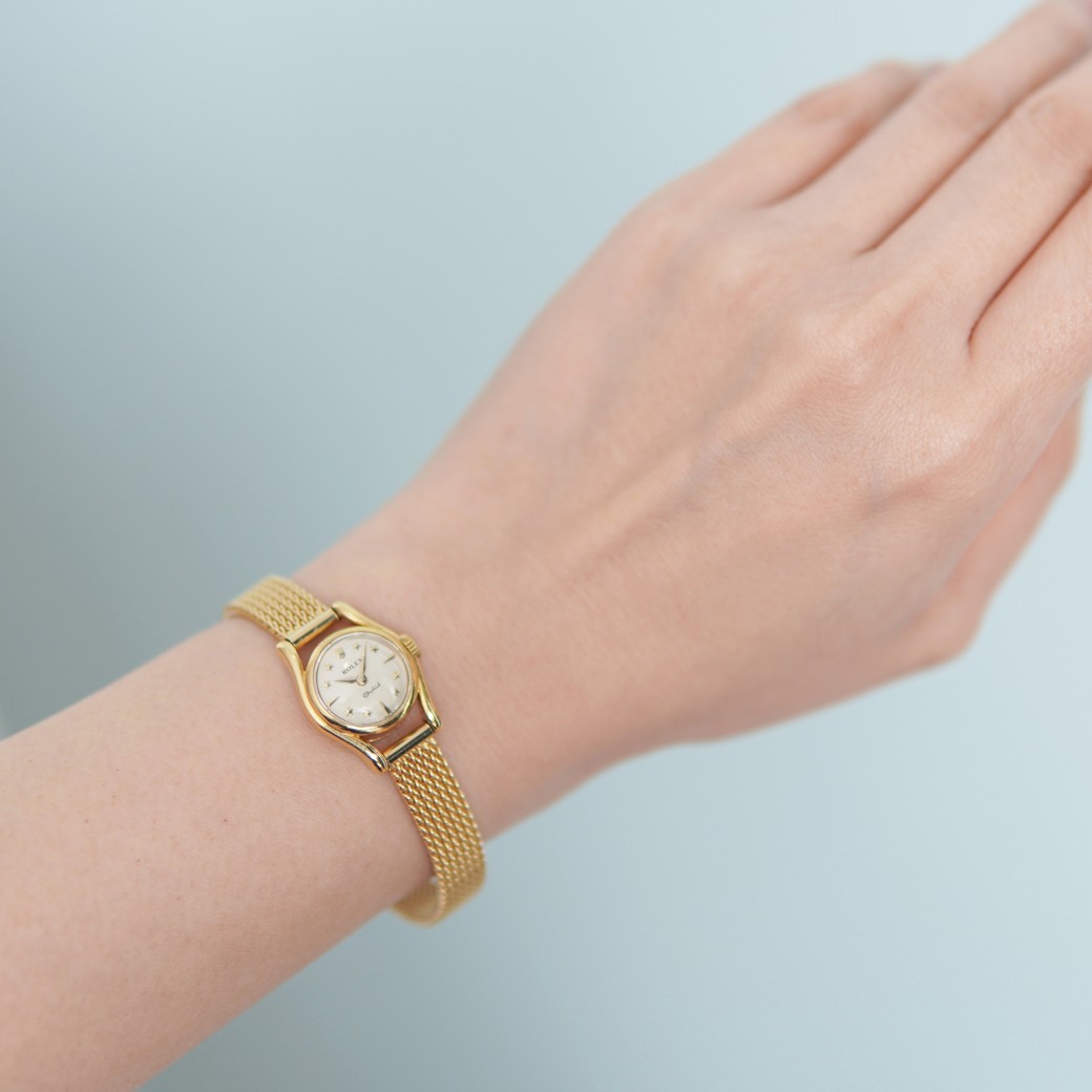 アンティークウォッチ ロレックス Orchid スターダイヤル ラウンド ゴールドケース ブレスレット