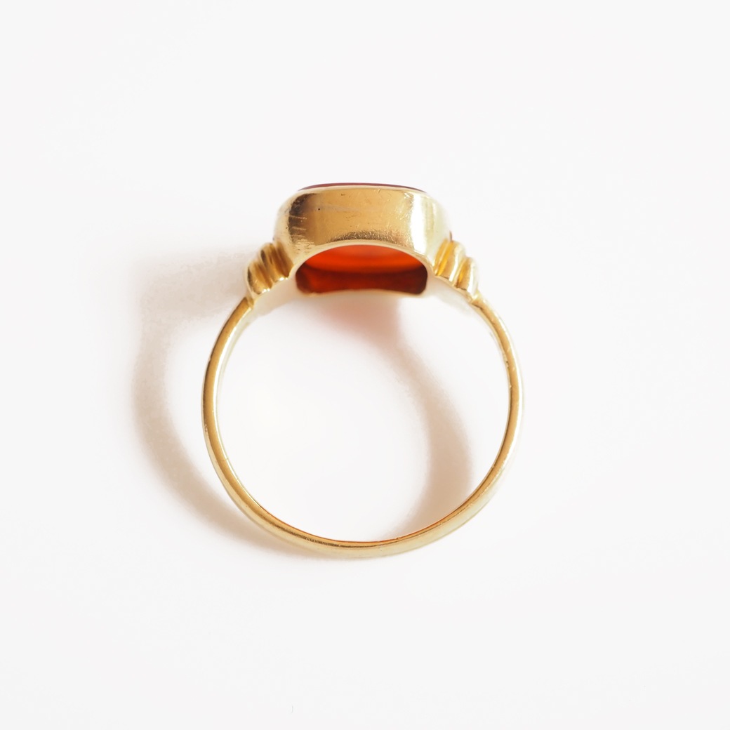 アンティークジュエリー リング カーネリアン インタリオ アンティークリング