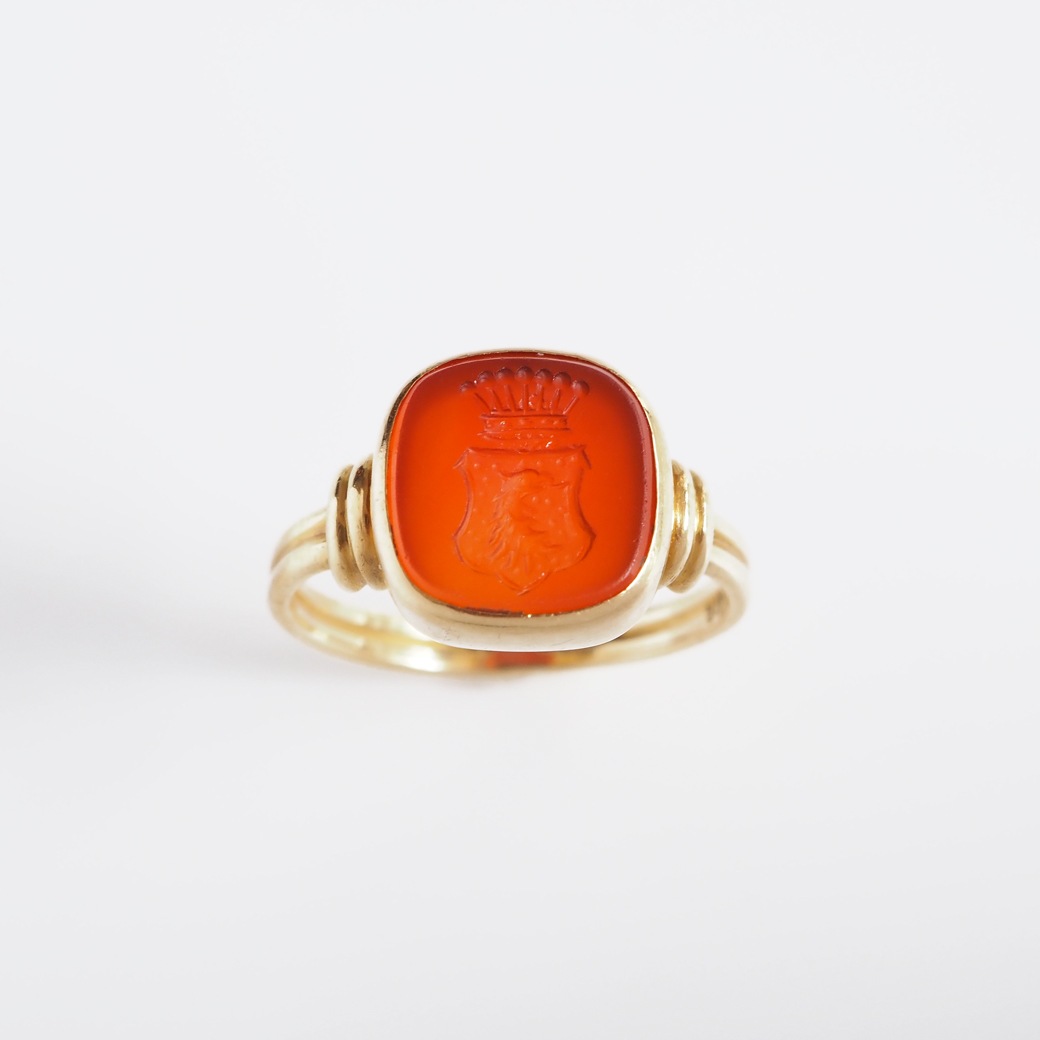 アンティークジュエリー リング カーネリアン インタリオ アンティークリング