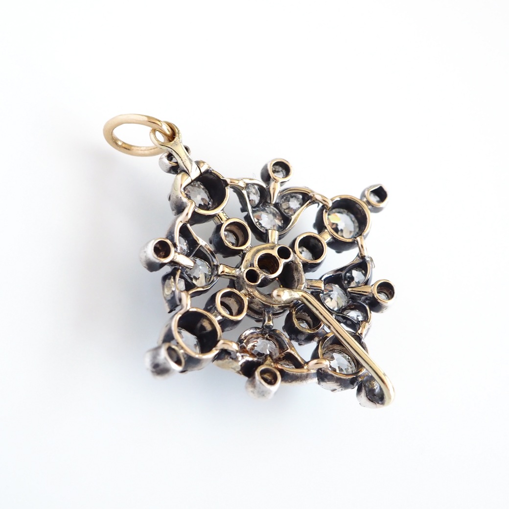 アンティークジュエリー ネックレス ダイヤモンド アンティークペンダント