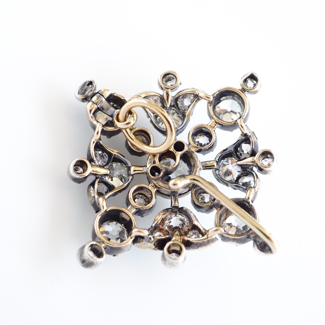 アンティークジュエリー ネックレス ダイヤモンド アンティークペンダント