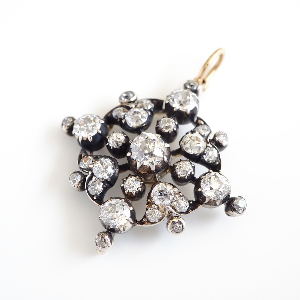 アンティークジュエリー ネックレス ダイヤモンド アンティークペンダント