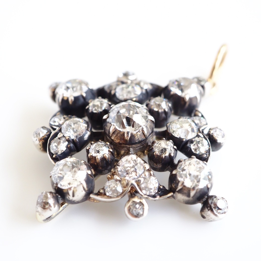 アンティークジュエリー ネックレス ダイヤモンド アンティークペンダント