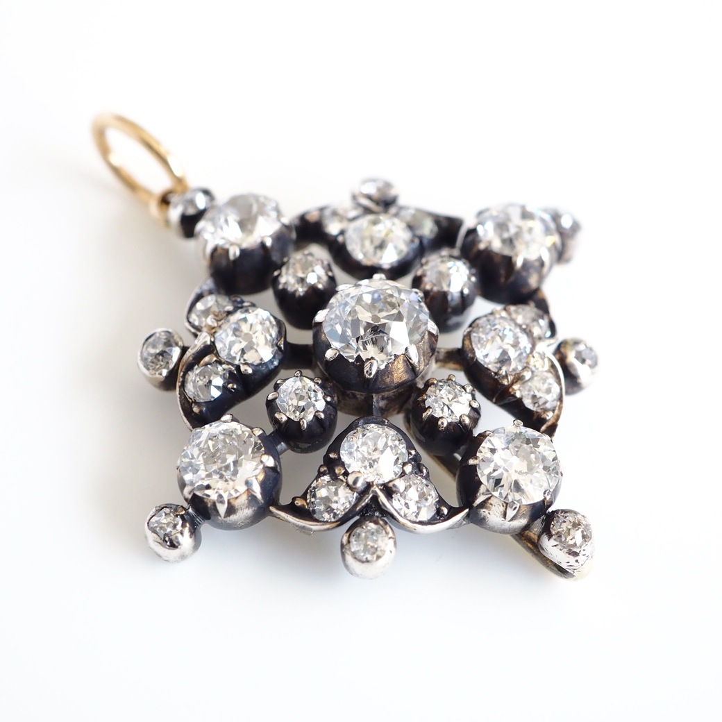 アンティークジュエリー ネックレス ダイヤモンド アンティークペンダント