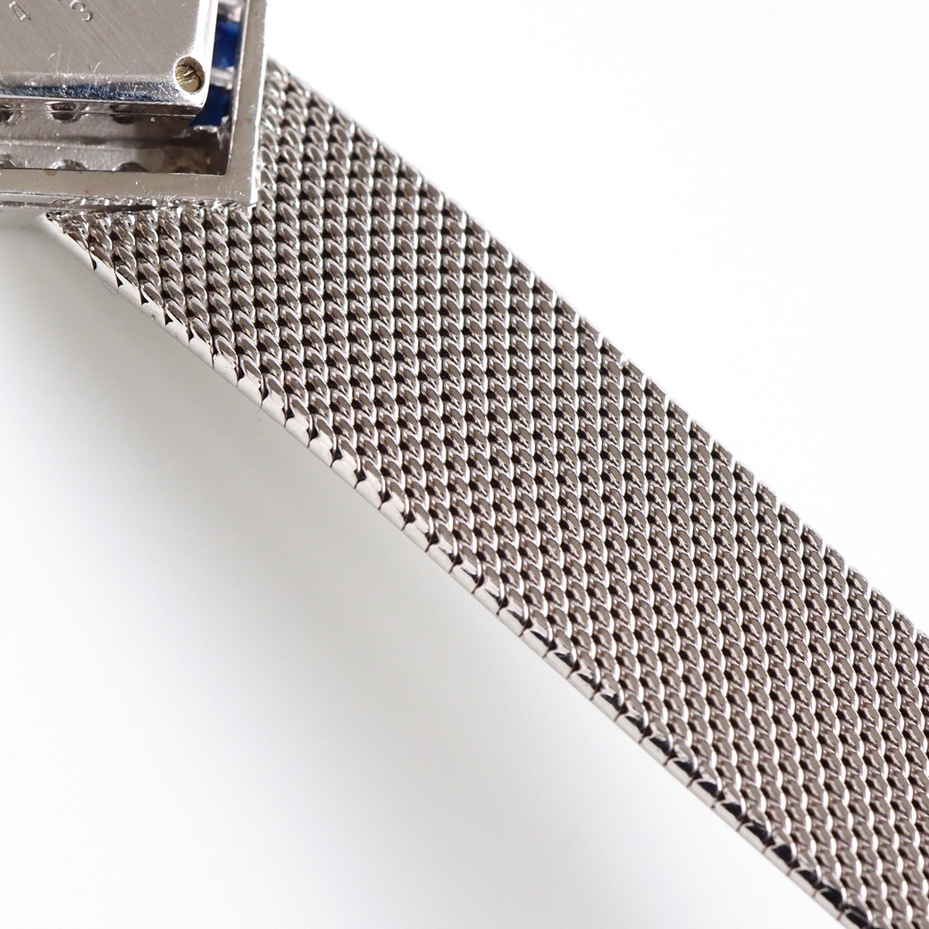 アンティークウォッチ ショパール サファイア ダイヤモンド ユニークシェイプ ホワイトゴールドケース ブレスレット