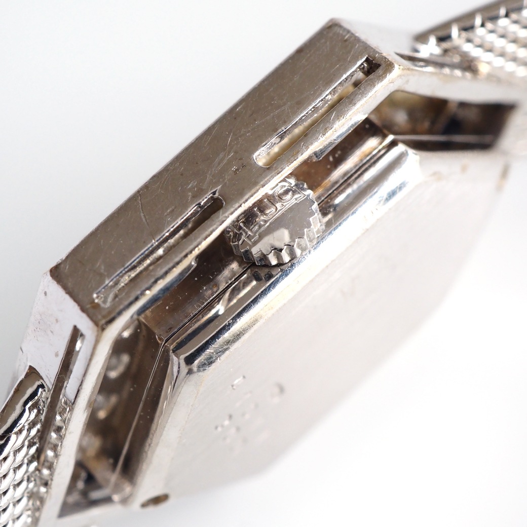 アンティークウォッチ ショパール サファイア ダイヤモンド ユニークシェイプ ホワイトゴールドケース ブレスレット