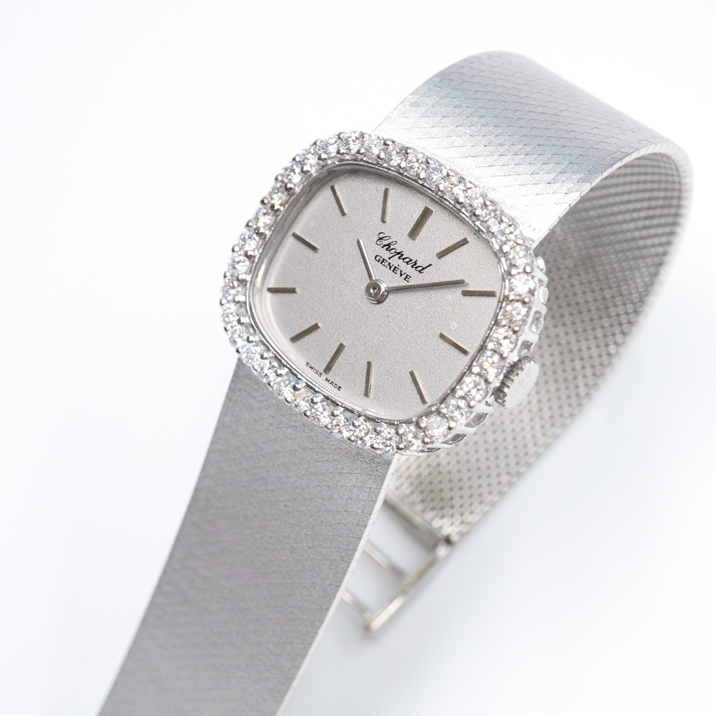 アンティークウォッチ ショパール ダイヤモンドベゼル WGケース ブレスレット