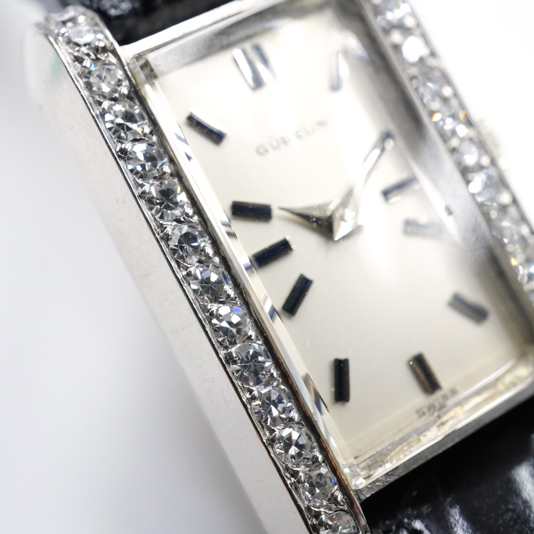 アンティークウォッチ ギュブラン ダイヤモンドベゼル レクタンギュラ―WGケース