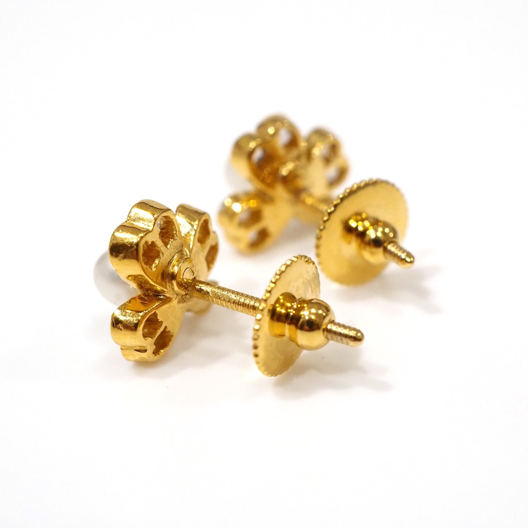 アンティークジュエリー イヤリング&ピアス クローバー パール ダイヤモンド アンティークピアス