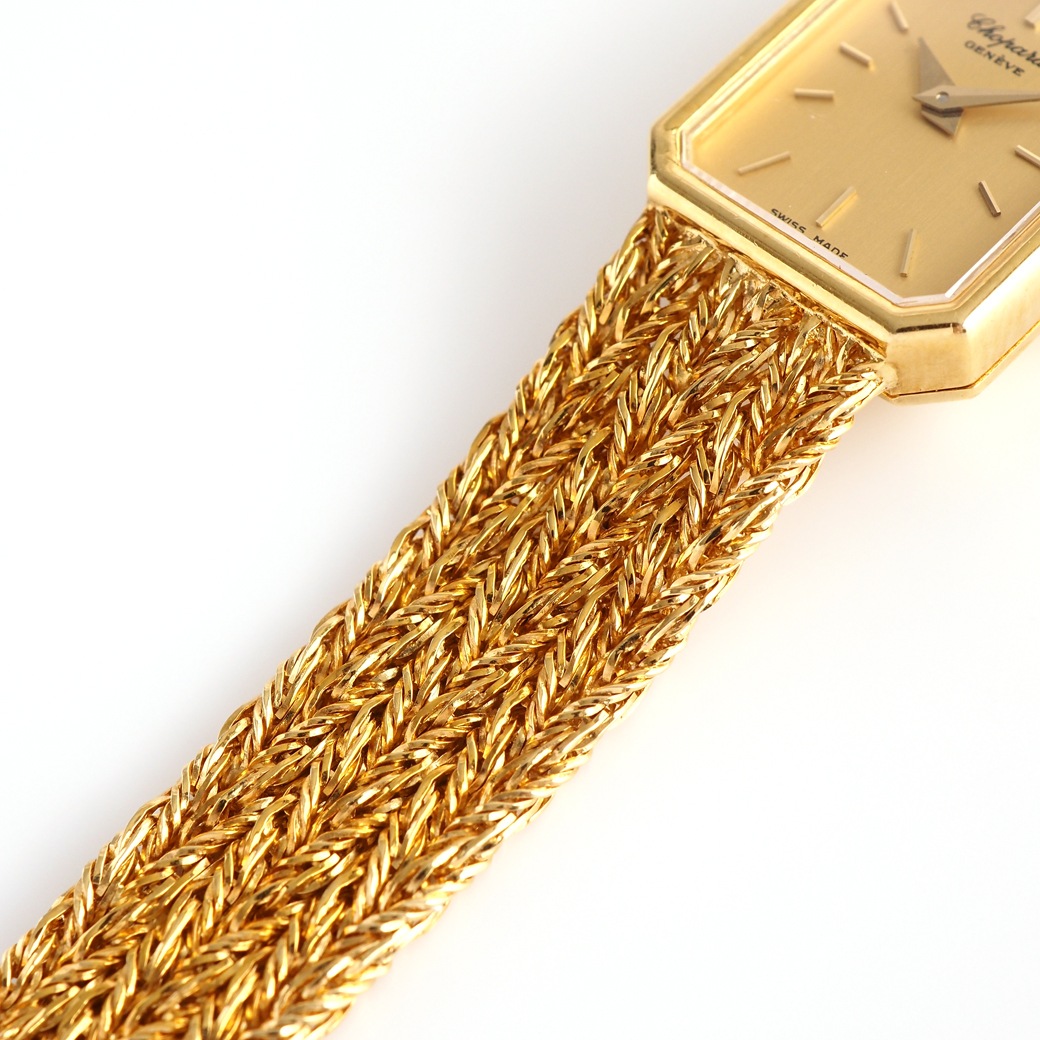 アンティークウォッチ ショパール オクタゴン ゴールドケース ブレスレット