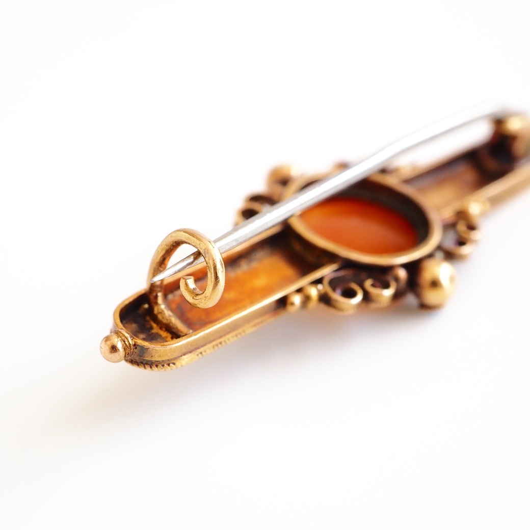 アンティークジュエリー ブローチ シェルカメオ アンティークブローチ