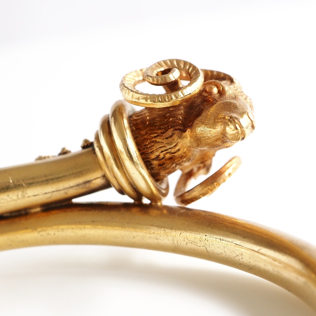 アンティークジュエリー アンティークブレスレット ラムズヘッド 21K