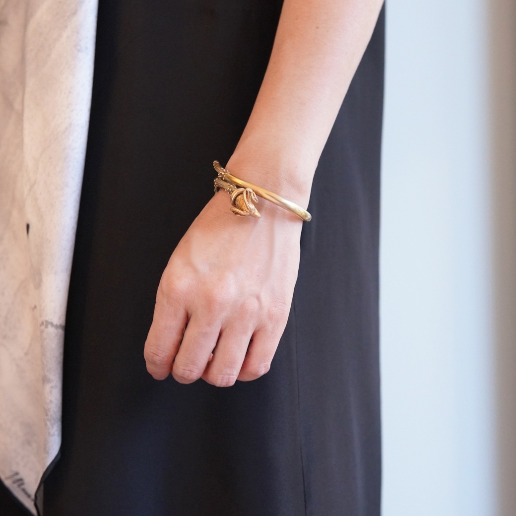 ヴィンテージブローチ RUMAブロンズバングル アクセサリー ブレスレット ヴィンテージブローチ RUMAブロンズバングル アクセサリー