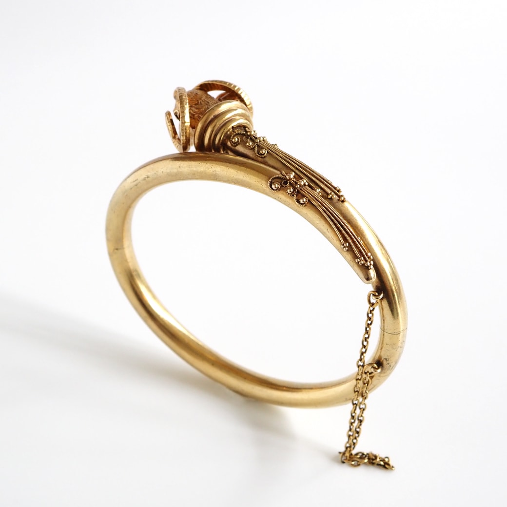 アンティークジュエリー アンティークブレスレット ラムズヘッド 21K