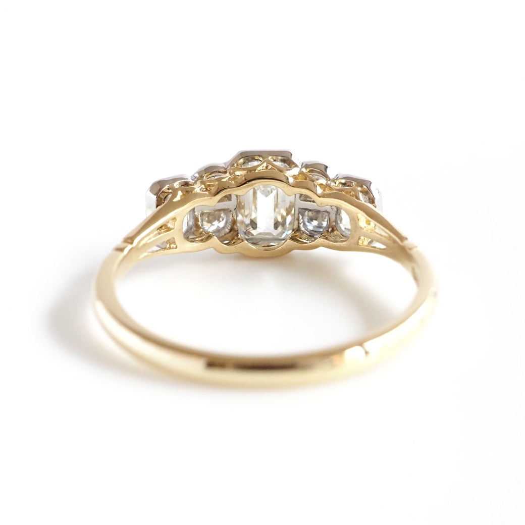 アンティークジュエリー リプロダクション City of London シティオブロンドン ダイヤモンド 3ストーンリング