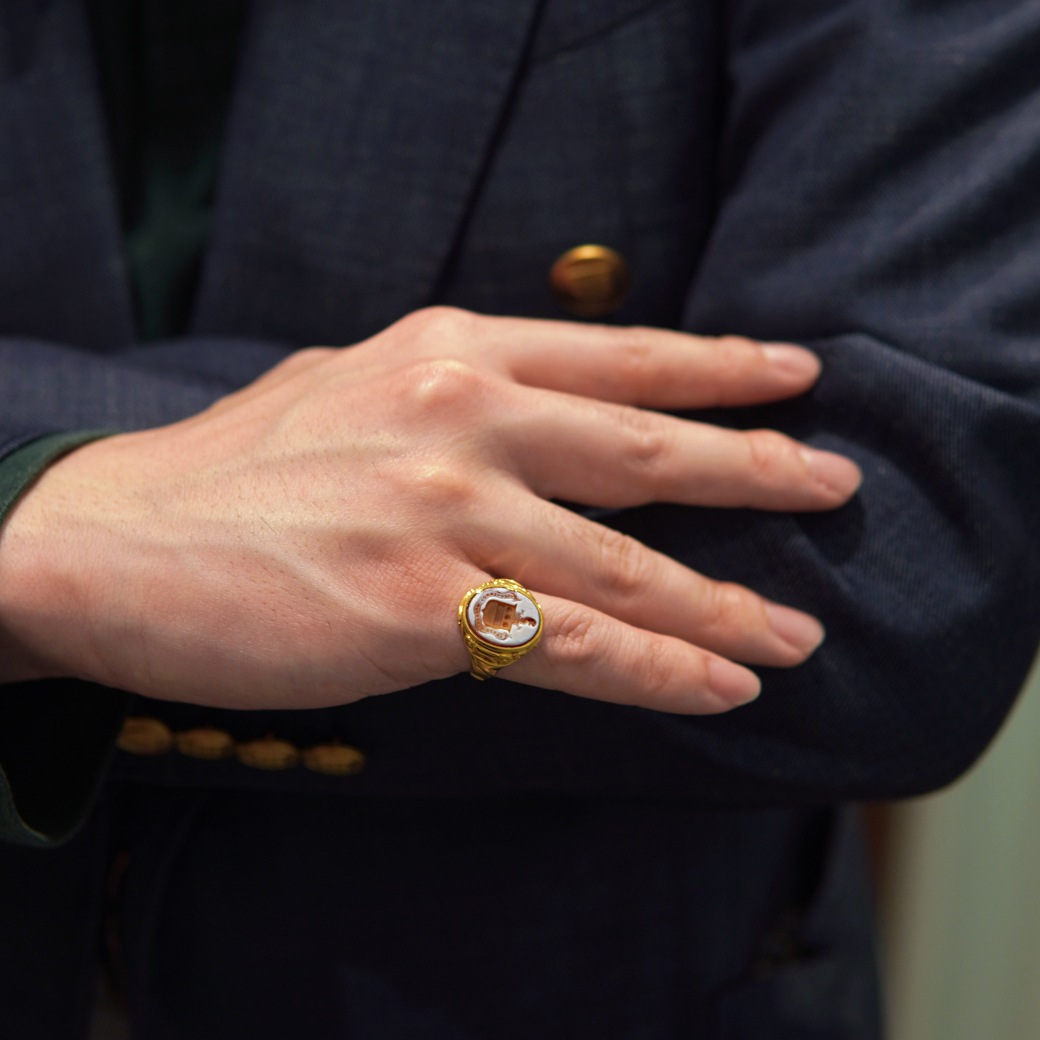 アンティークジュエリー リング サードニクス インタリオ アンティークリング