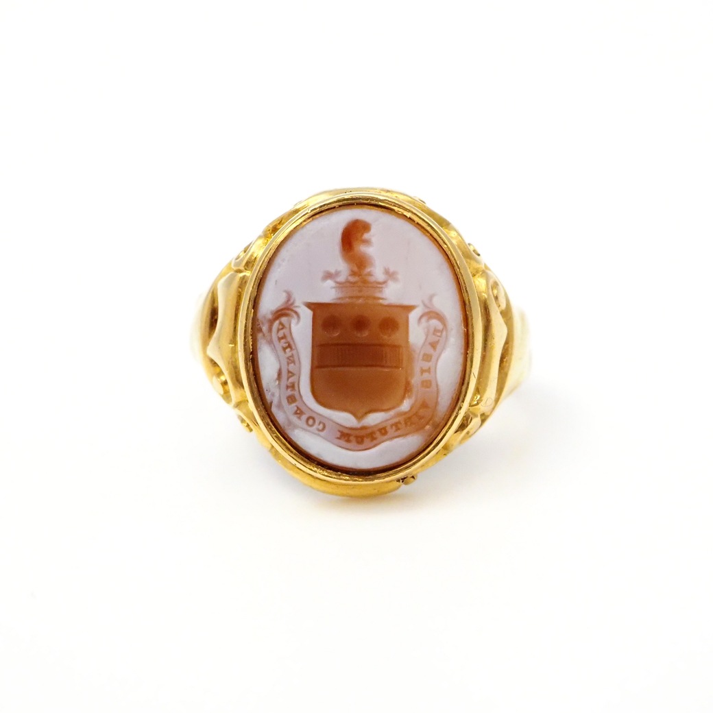 アンティークジュエリー リング サードニクス インタリオ アンティークリング