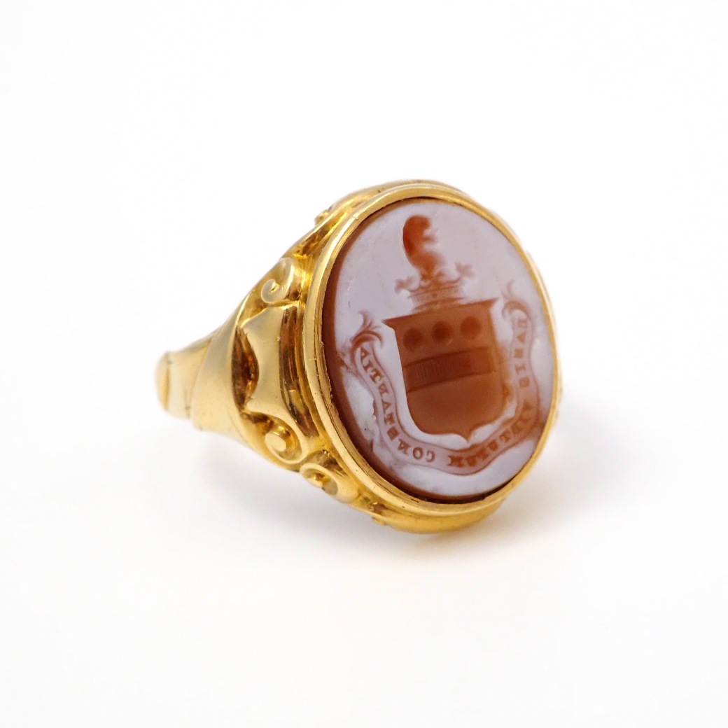 アンティークジュエリー リング サードニクス インタリオ アンティークリング