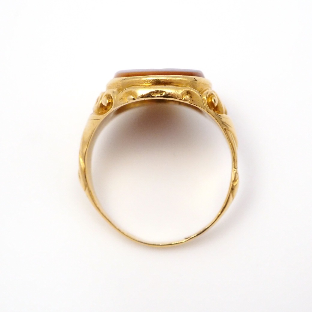 アンティークジュエリー リング サードニクス インタリオ アンティークリング