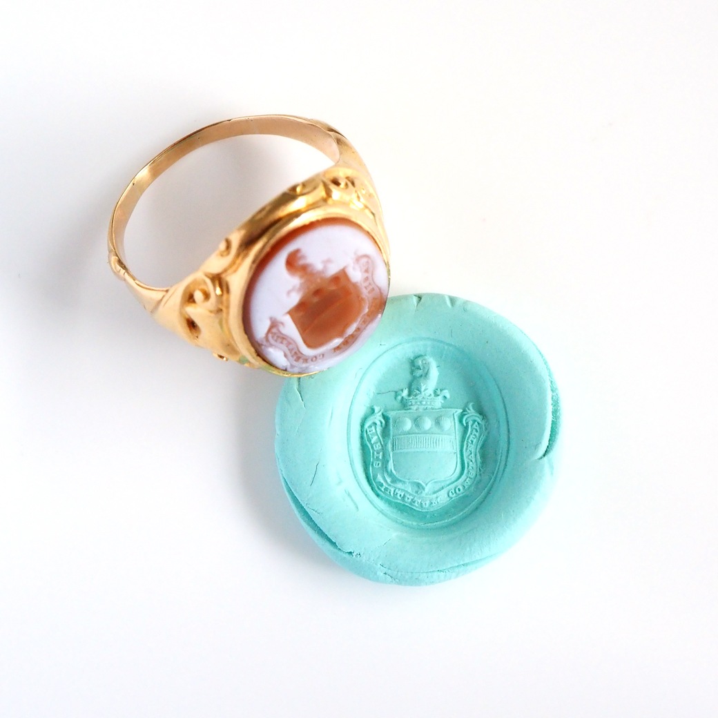 アンティークジュエリー リング サードニクス インタリオ アンティークリング