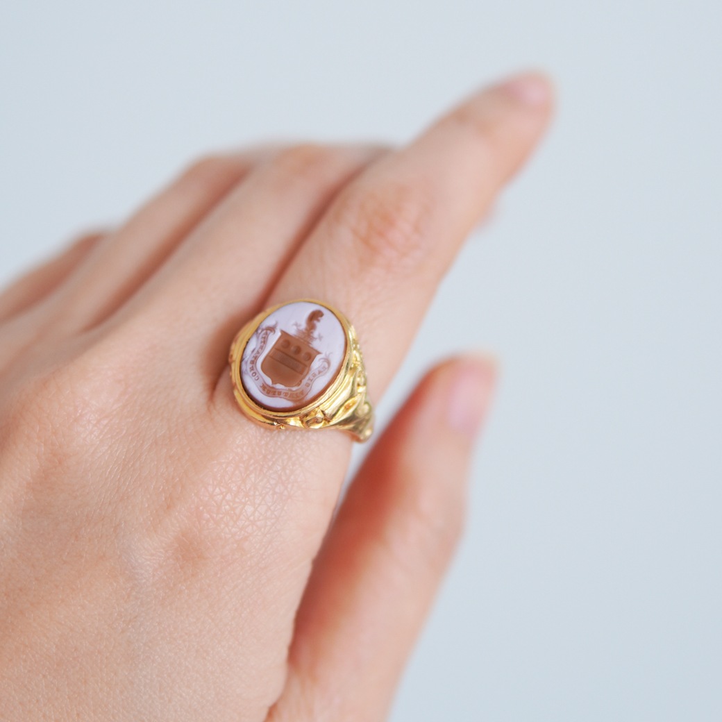 アンティークジュエリー リング サードニクス インタリオ アンティークリング