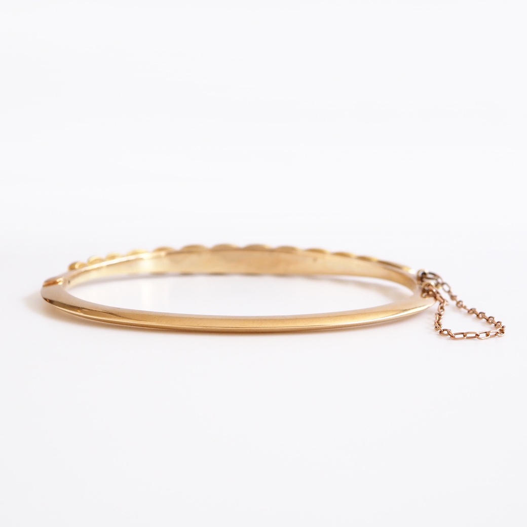 アンティークジュエリー ブレスレット パール ペースト ゴールド バングル アンティークブレスレット