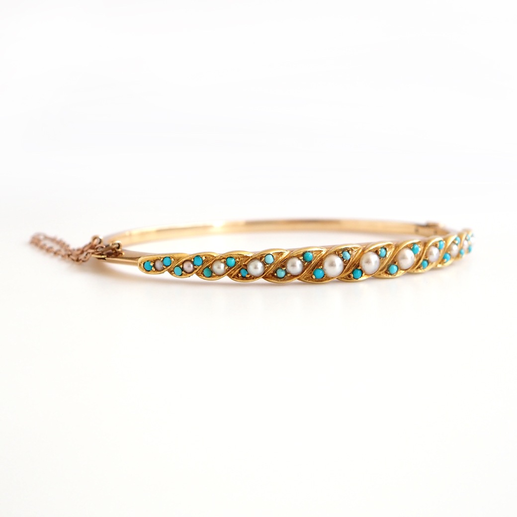 ビーズ装飾 ゴールド グリーン バングルアンティーク d0d77faa-d8f2-4213-9cec-