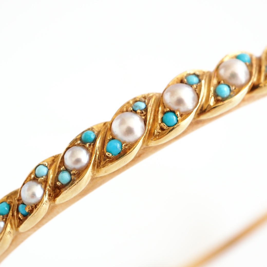 アンティークジュエリー ブレスレット パール ペースト ゴールド バングル アンティークブレスレット