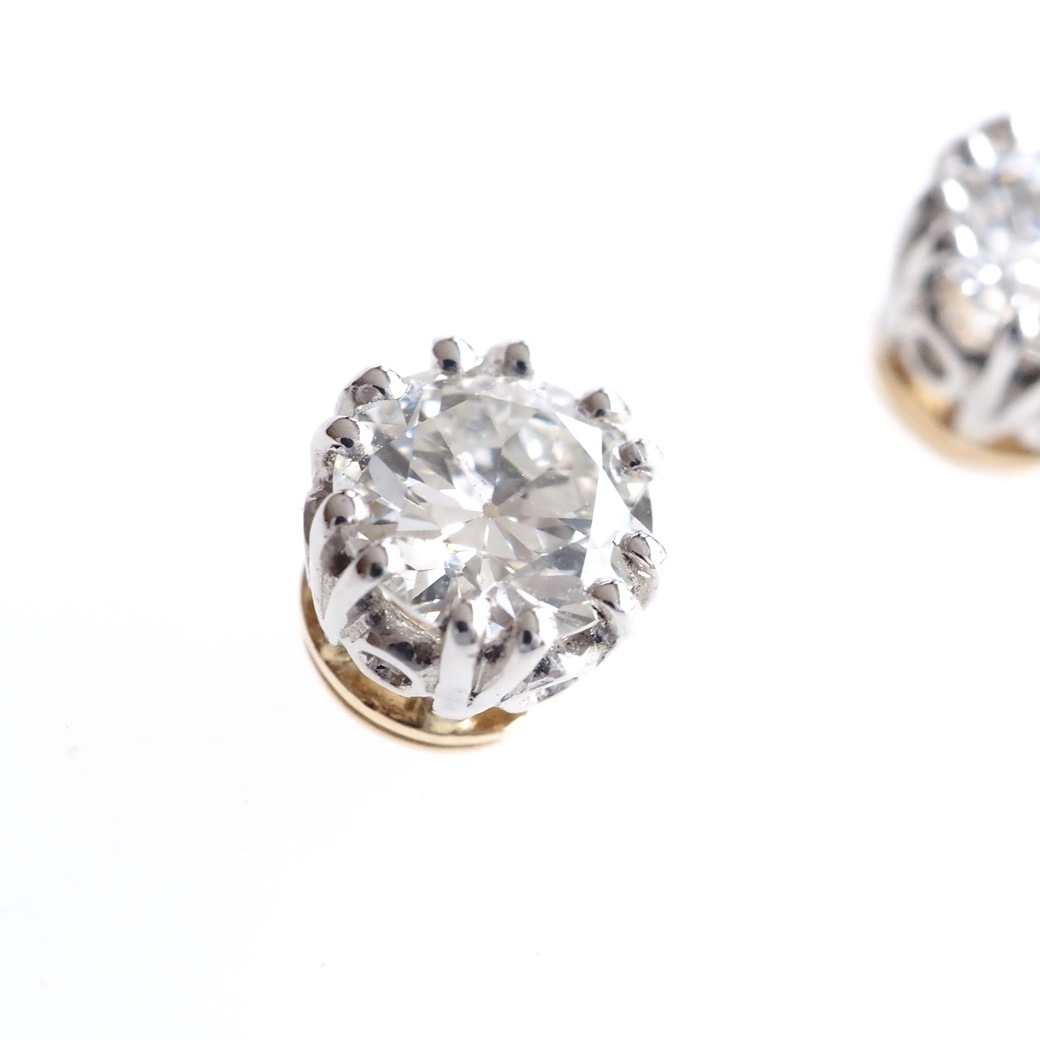 アンティークジュエリー リプロダクション City of London シティオブロンドン 一粒ダイヤモンド スタッドピアス