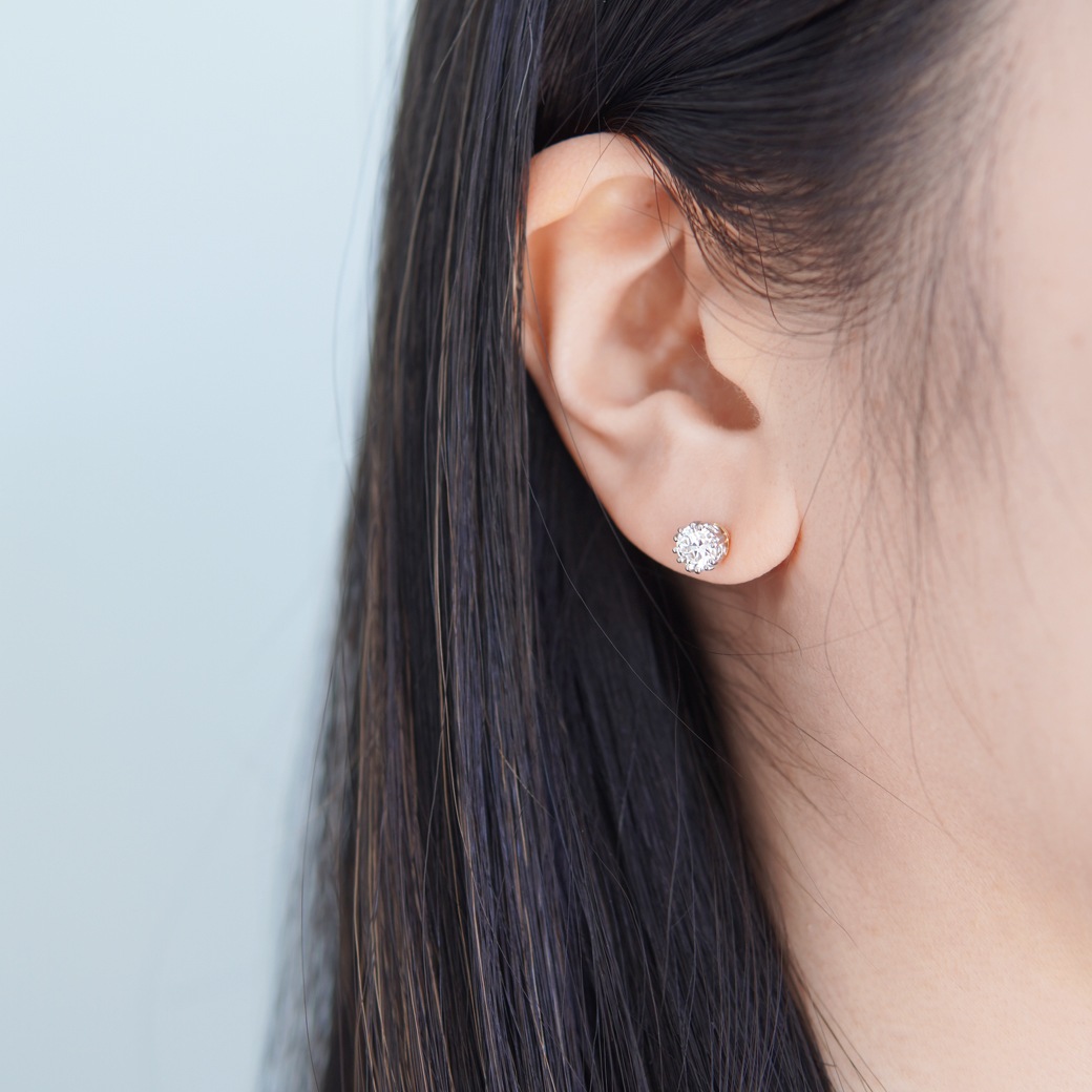 アンティークジュエリー リプロダクション City of London シティオブロンドン 一粒ダイヤモンド スタッドピアス