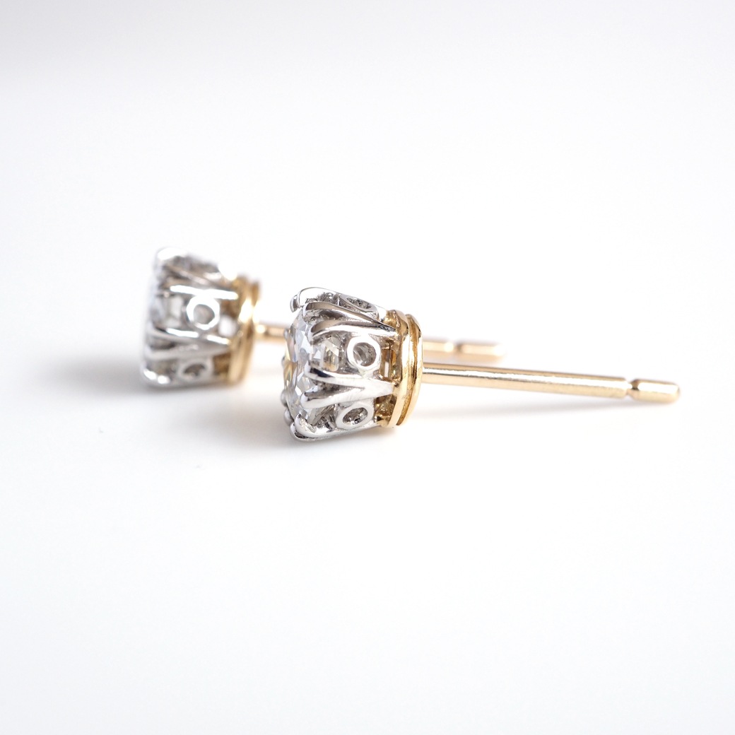 アンティークジュエリー リプロダクション City of London シティオブロンドン 一粒ダイヤモンド スタッドピアス