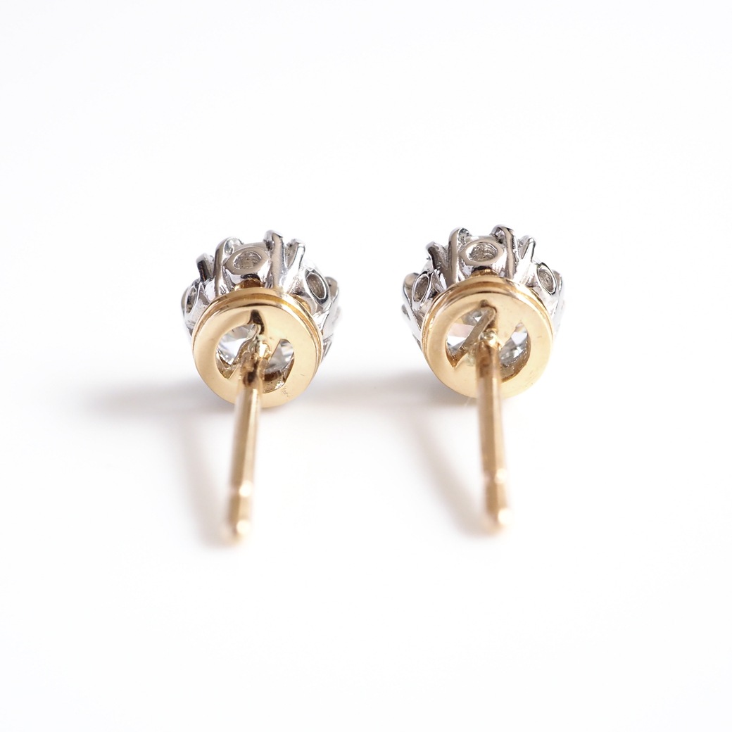 アンティークジュエリー リプロダクション City of London シティオブロンドン 一粒ダイヤモンド スタッドピアス