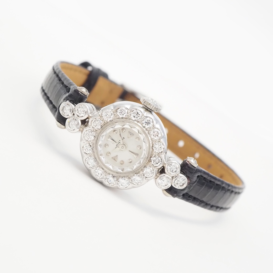 アンティークウォッチ アンティークハミルトン ダイヤモンドベゼル