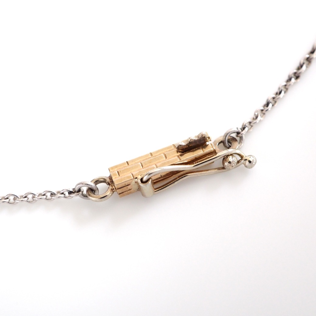 アンティークジュエリー ネックレス 透かし装飾 ダイヤモンド アンティークペンダント