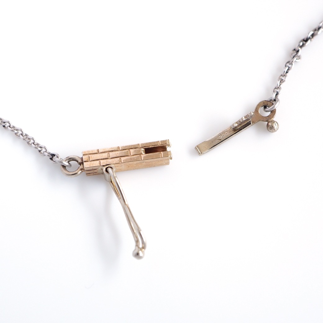 アンティークジュエリー ネックレス 透かし装飾 ダイヤモンド アンティークペンダント