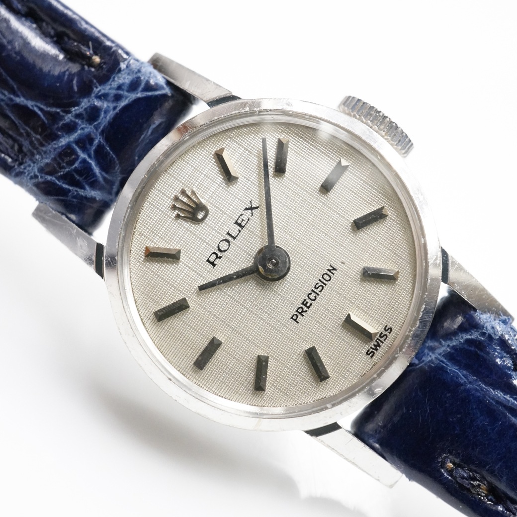 アンティークウォッチ ロレックス テクスチャダイヤル ラウンド WGケース