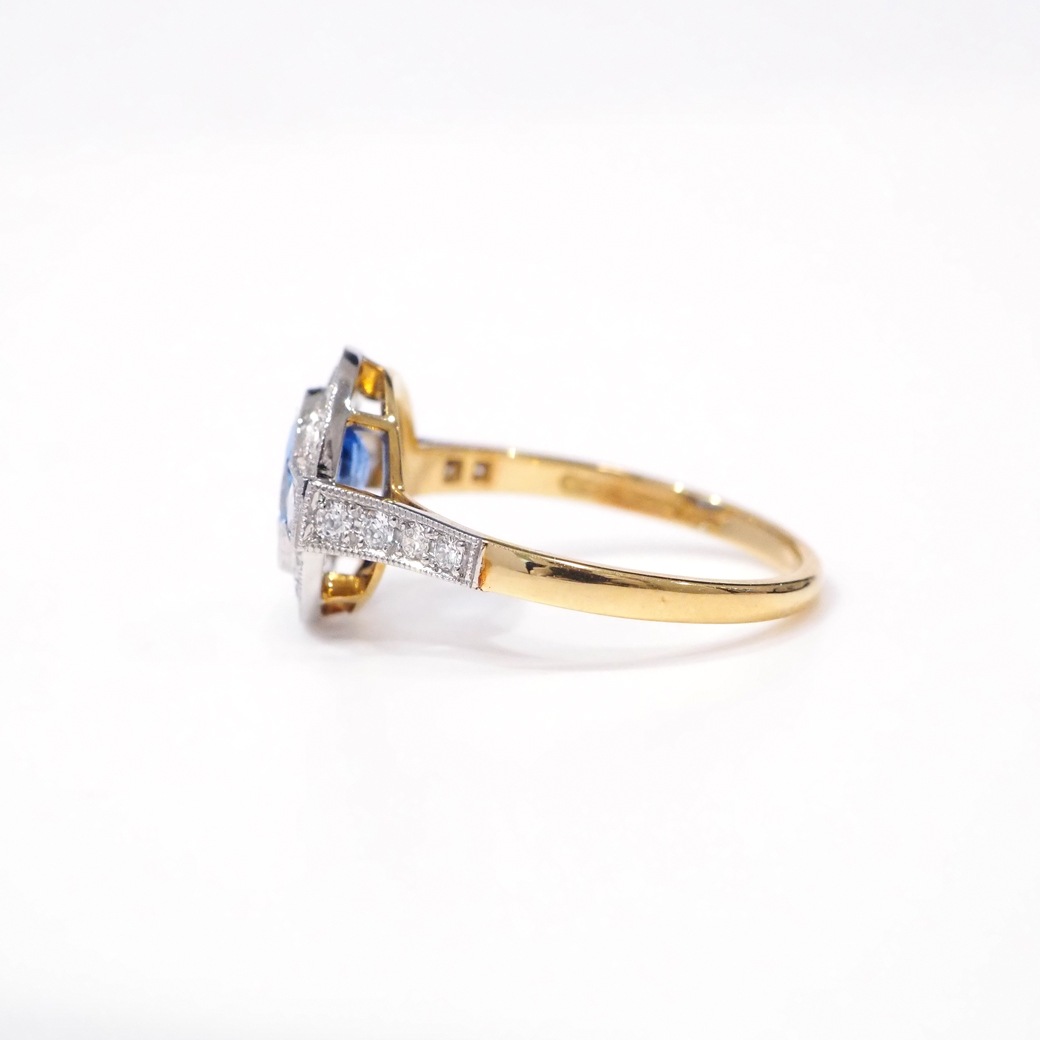 アンティークジュエリー リプロダクション City of London シティオブロンドン サファイア ダイヤモンド リング