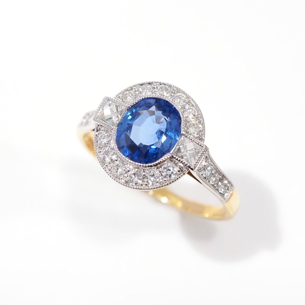 アンティークジュエリー リプロダクション City of London シティオブロンドン サファイア ダイヤモンド リング