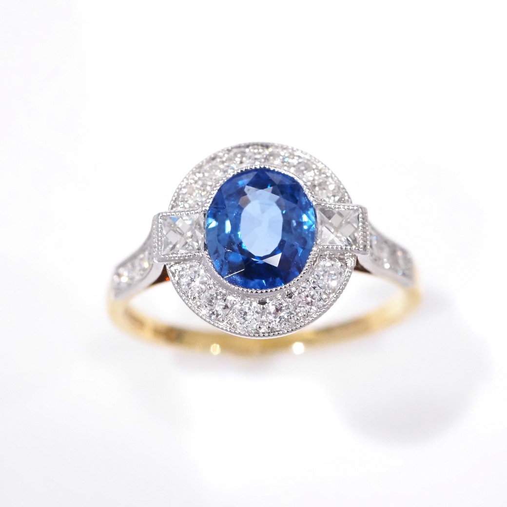 アンティークジュエリー リプロダクション City of London シティオブロンドン サファイア ダイヤモンド リング