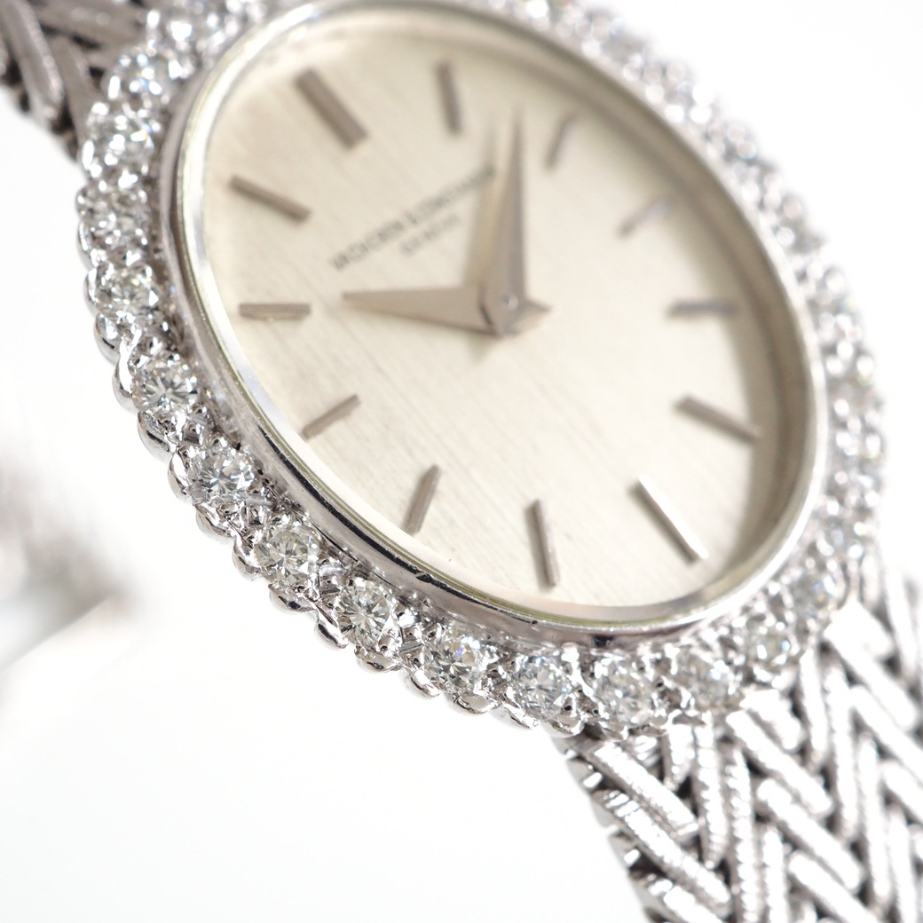 アンティークウォッチ ヴァシュロン・コンスタンタン バックワインド ダイヤモンドベゼル オーバル ホワイトゴールドケース ブレスレット