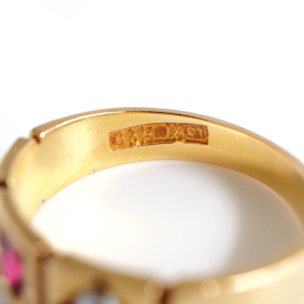 アンティークジュエリー リング ルビー パール アンティークリング