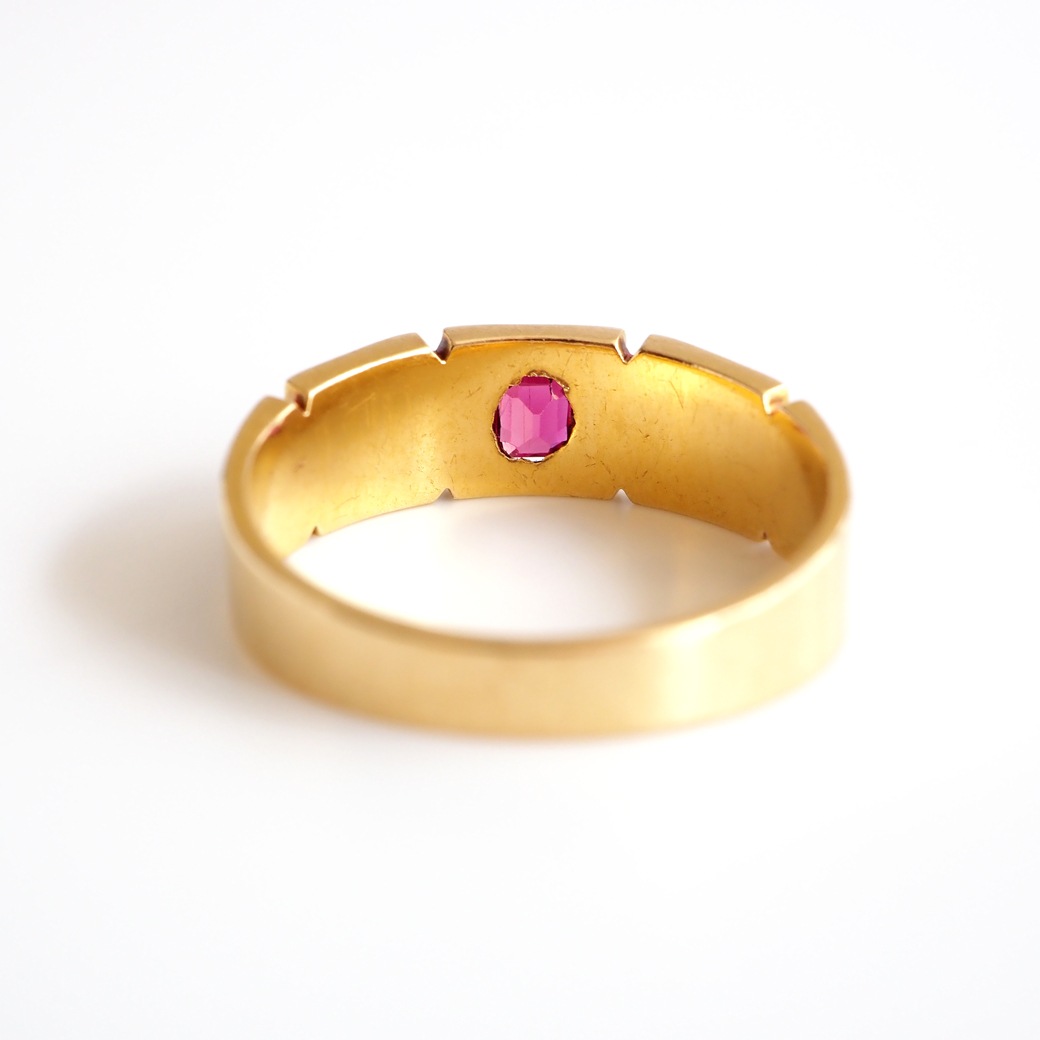 アンティークジュエリー リング ルビー パール アンティークリング