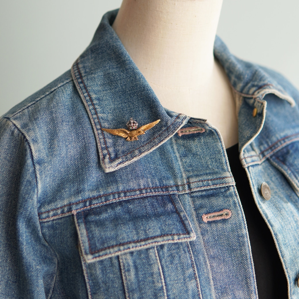 アンティークジュエリー ブローチ ゴールド 王冠をいただいた鷲 アンティークブローチ