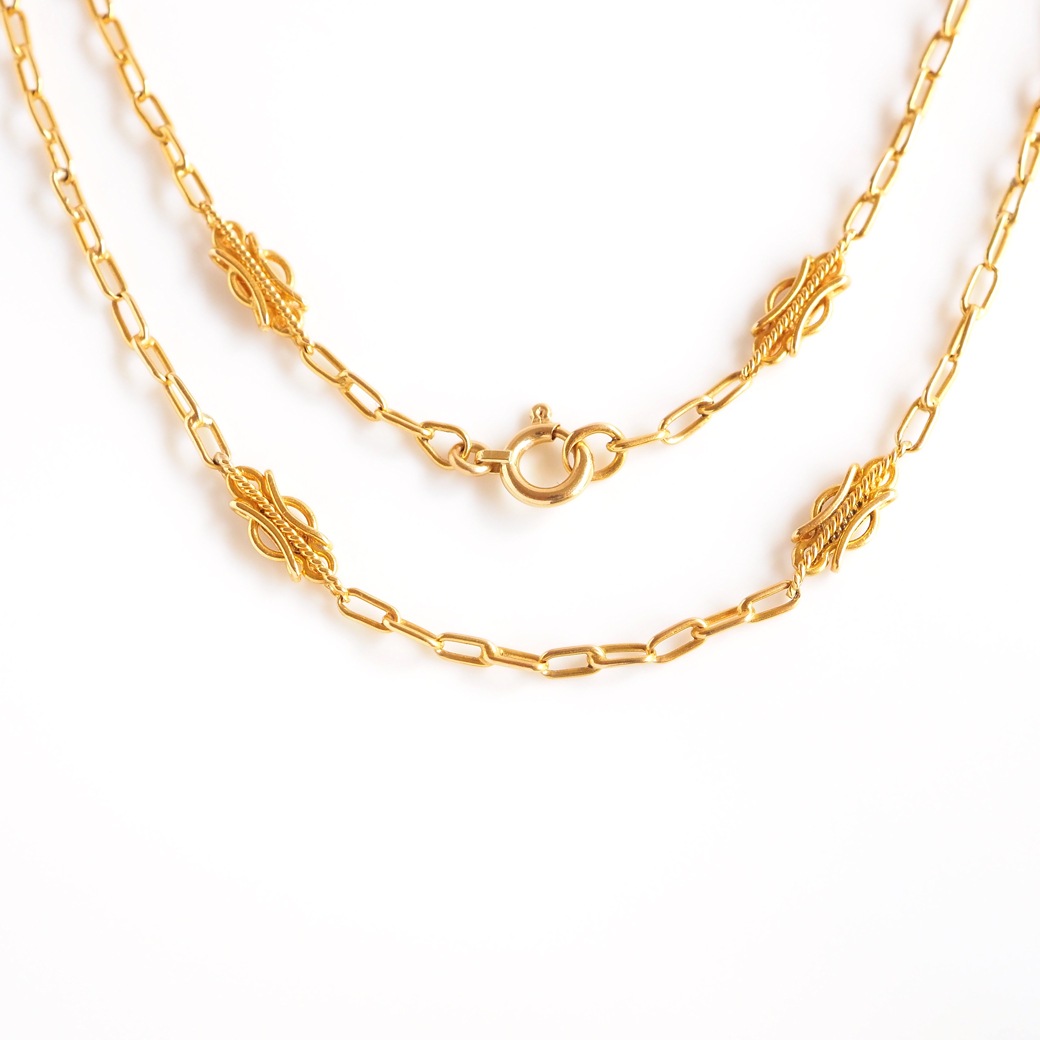 アンティークジュエリー アンティークネックレス ゴールド チェーン