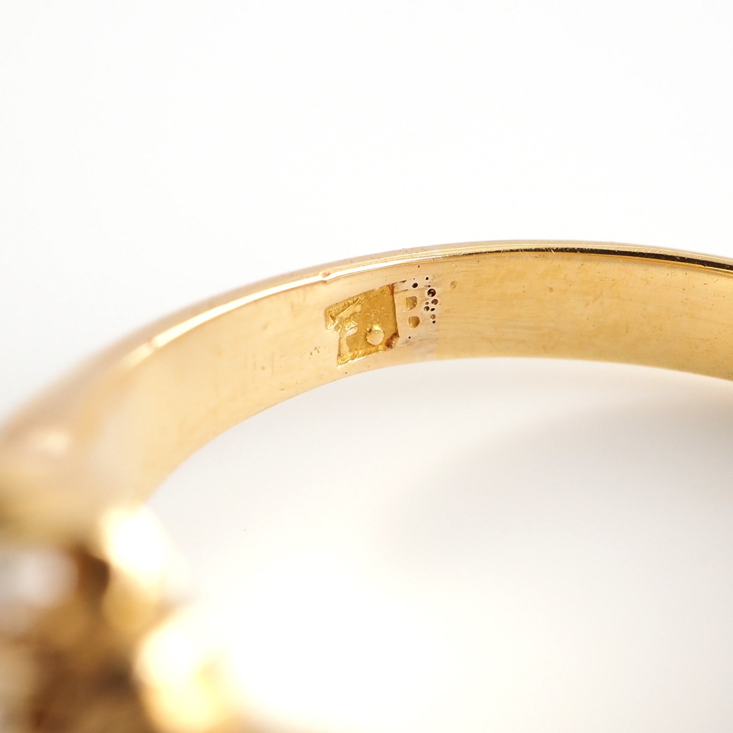 アンティークジュエリー リング ローズカットダイヤモンドゴールド アンティークリング