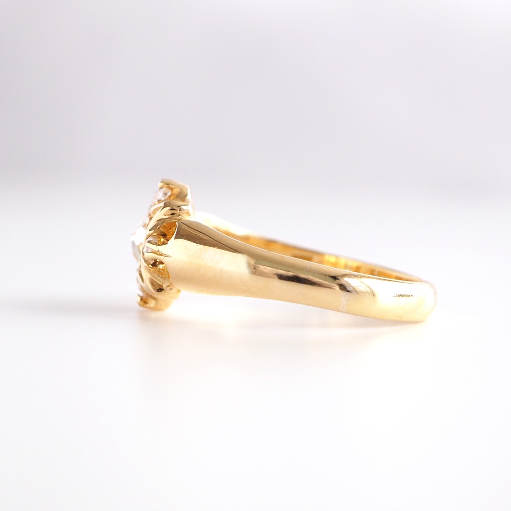 アンティークジュエリー リング ローズカットダイヤモンドゴールド アンティークリング