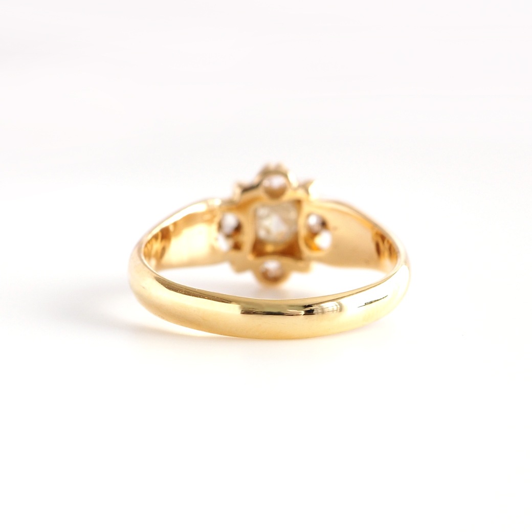 アンティークジュエリー リング ローズカットダイヤモンドゴールド アンティークリング